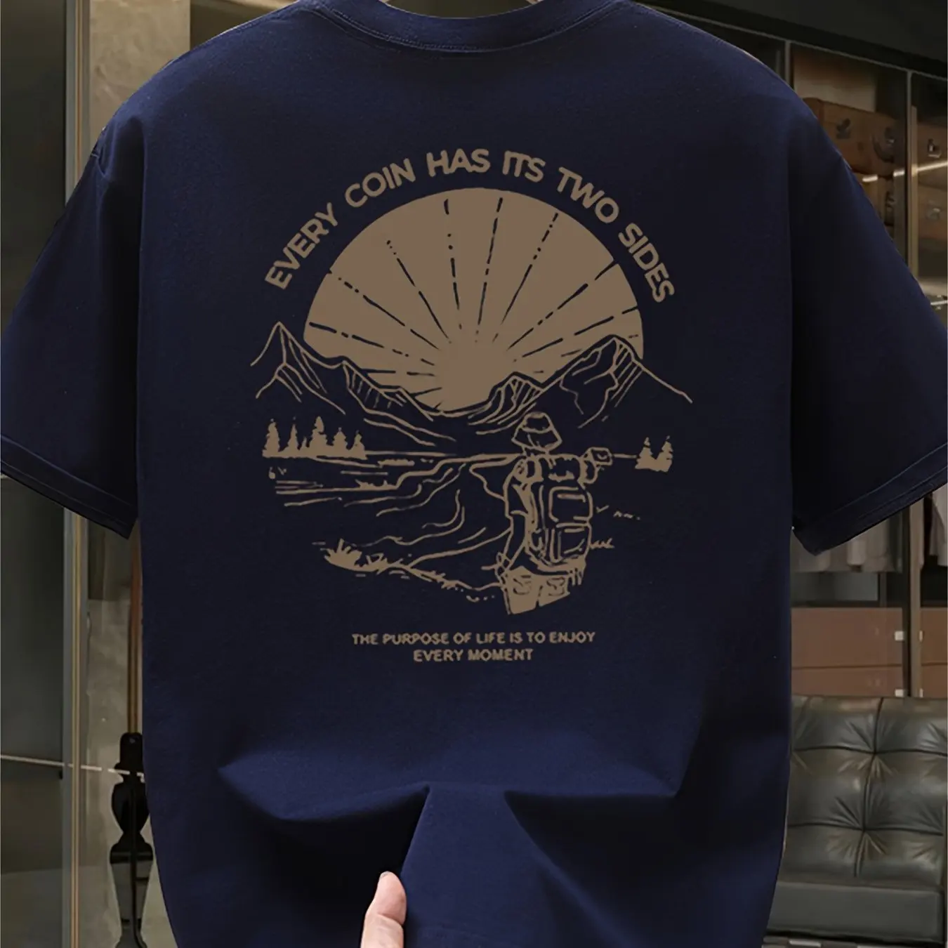 Outdoor Adventure Quotes Short - Vintage Mountain Hiking Graphic T Shirt