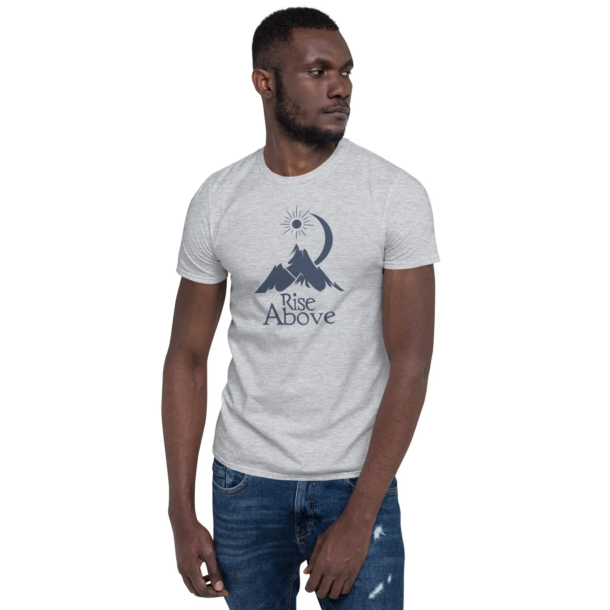 Outdoor Adventure Quotes Short - Rise Above Mountain T Shirt Inspirational