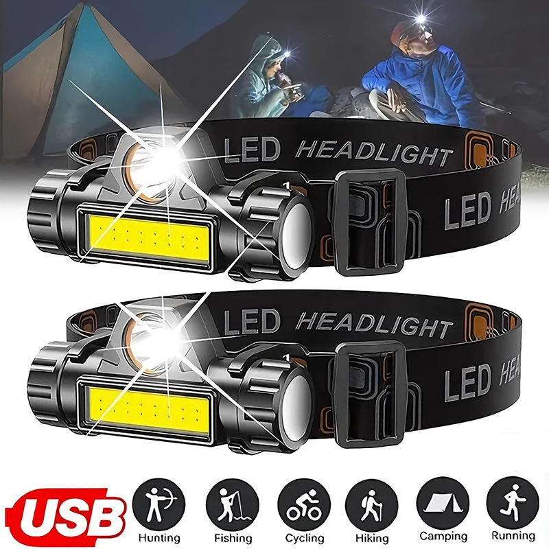 Rechargeable COB LED USB Headl - огляд і ціна Headlamp Waterproof Rechargeable
