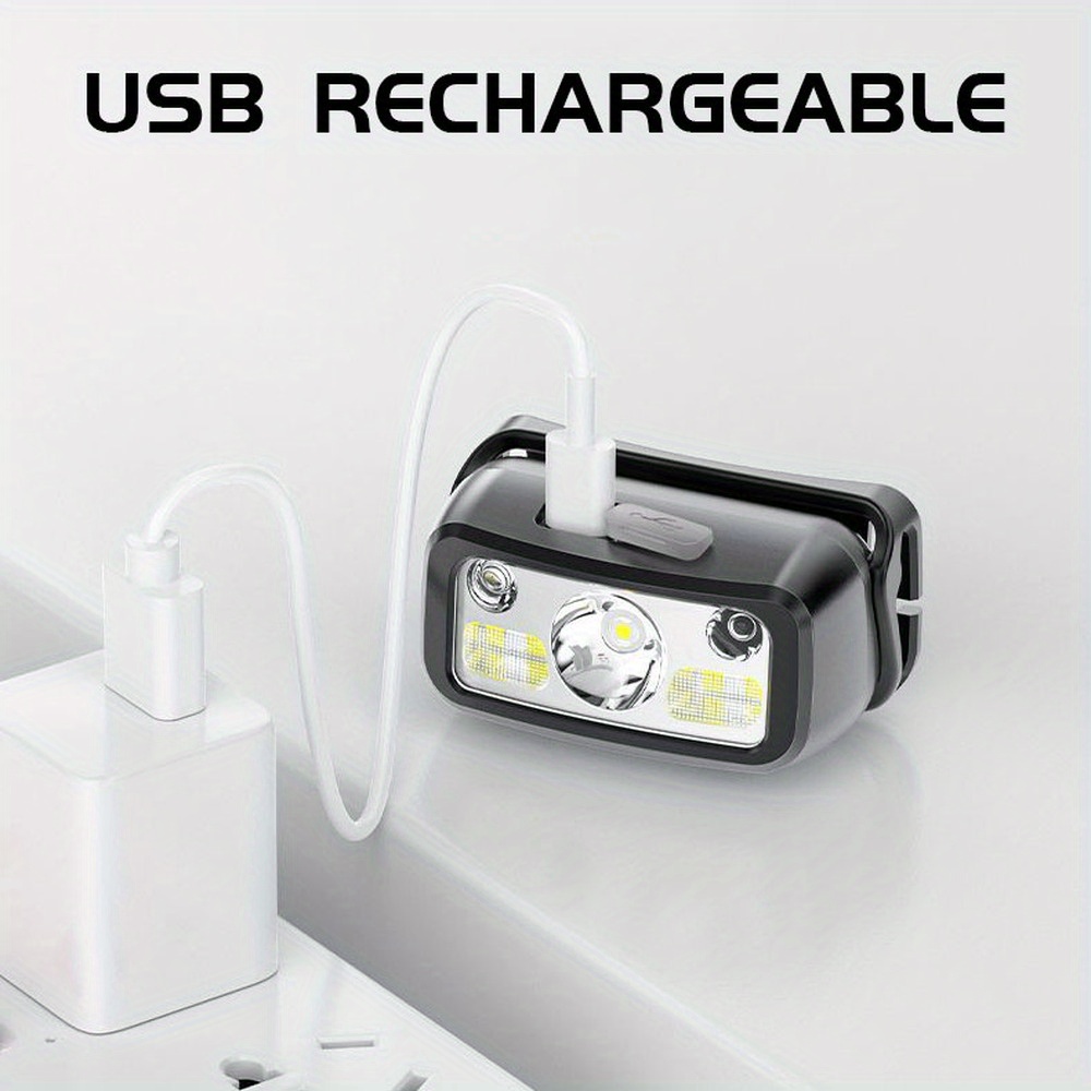 Powerful COB LED Sensor Headla - огляд і ціна Headlamp Waterproof Rechargeable