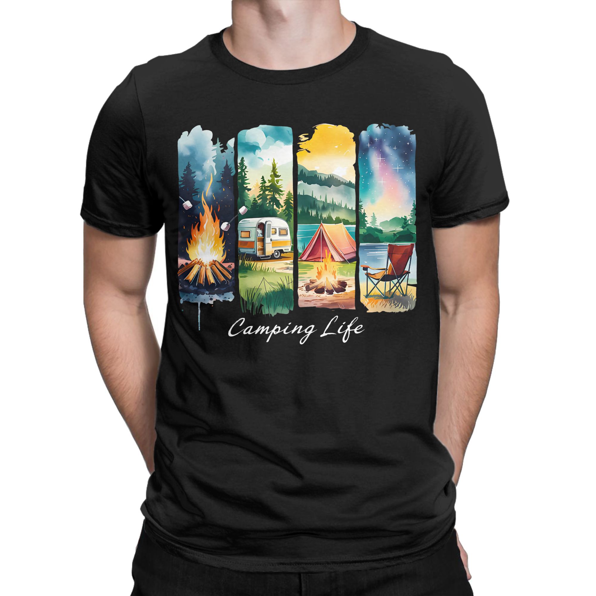 Camping Life T-Shirt RV Tent C - огляд і ціна Outdoor Adventure Rv