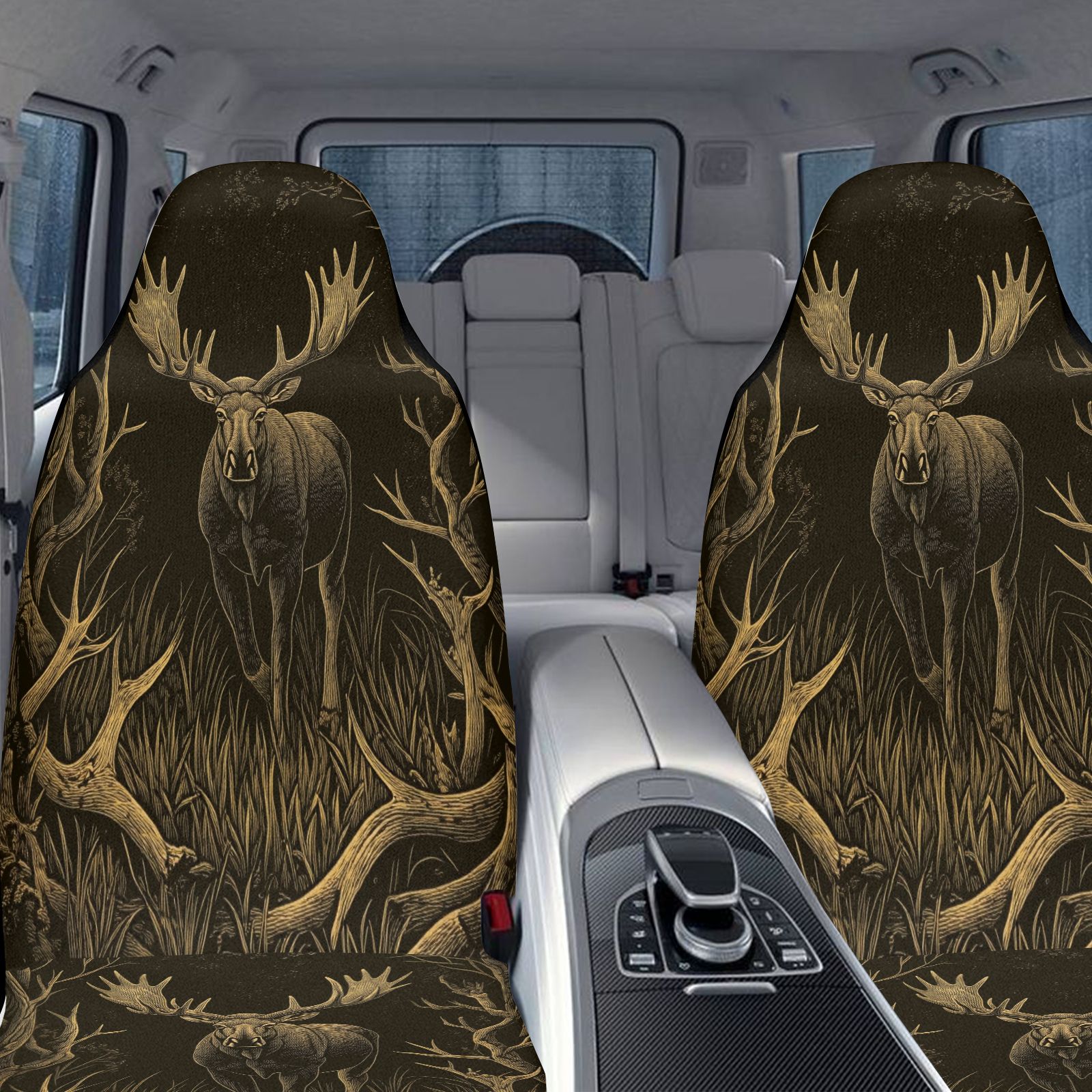 Car Seat Covers Brown Elk Patt - огляд і ціна Outdoor Adventure Hunt