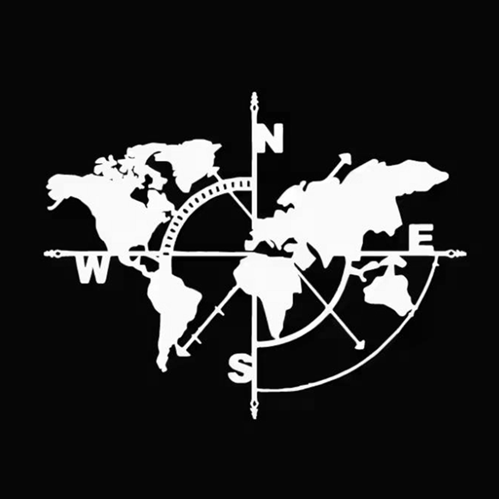 Compass World Map Vinyl Decal, - огляд і ціна Outdoor Adventure World