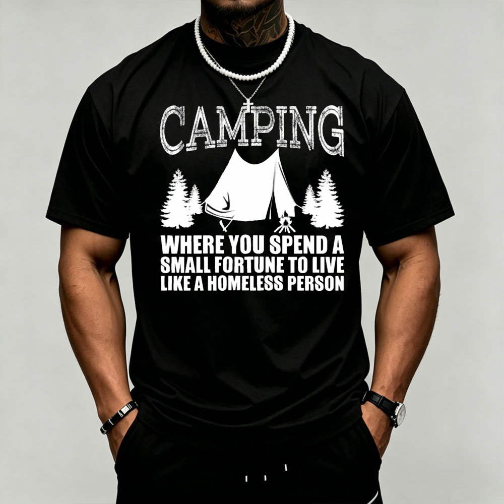 Camping Tent Pine Tree Graphic - огляд і ціна Outdoor Adventure Quotes Short
