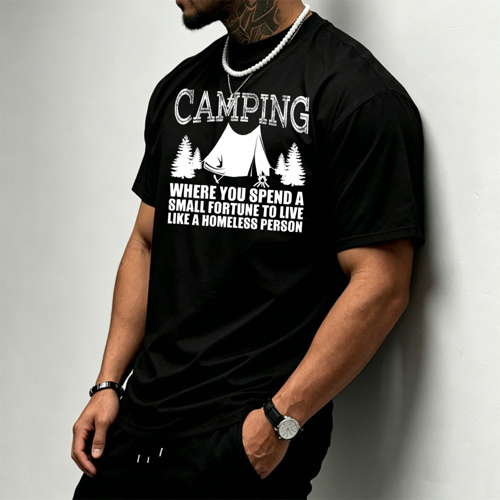 Camping Tent Pine Tree Graphic - огляд і ціна Outdoor Adventure Quotes Short